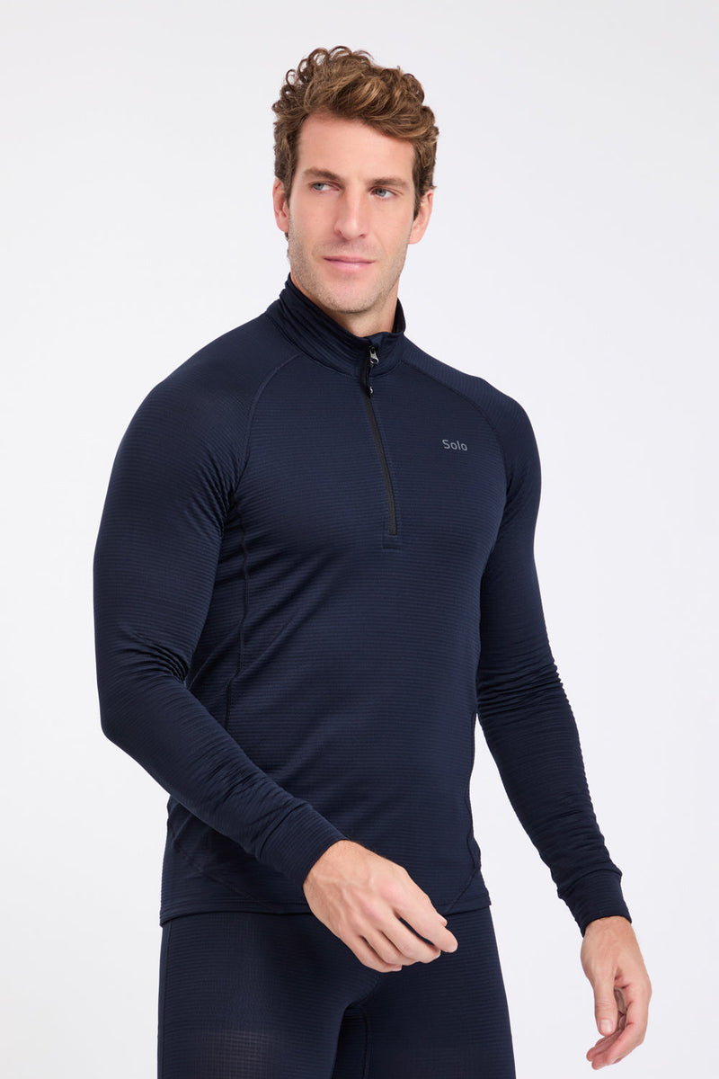 Blusa Thermal Grid Zíper - lojasolo